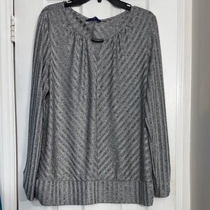 Apt. 9 Silver Long-Sleeve Top
